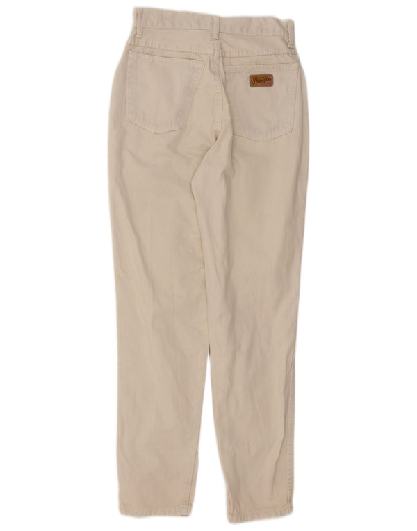 Calça casual feminina Wrangler de cintura alta cônica W26 L28 branco
