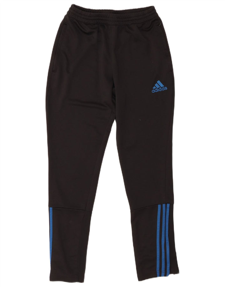 Calças de treino masculinas ADIDAS pequenas em poliéster preto