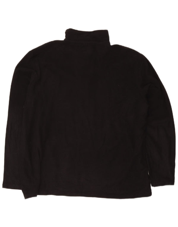 Mountain Warehouse Mens Zip Neck Fleece Jumper 2XL Poliéster Preto