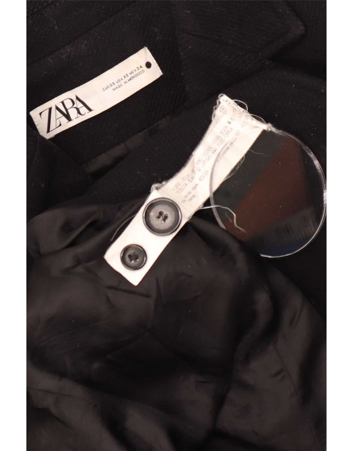 Sobretudo feminino Zara UK 6 XS preto viscose