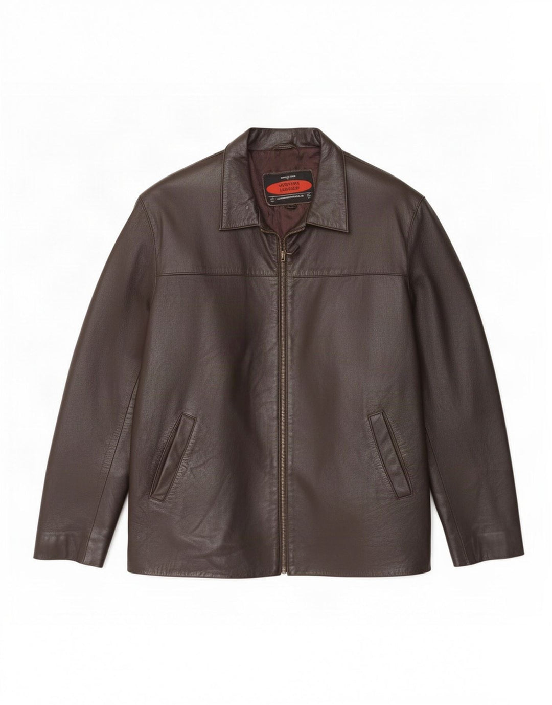 Jaqueta de couro masculina MONTANA UK 40 grande marrom