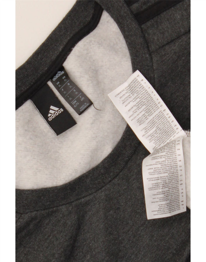 Adidas Mens Moletom Jumper XL Cinza Algodão