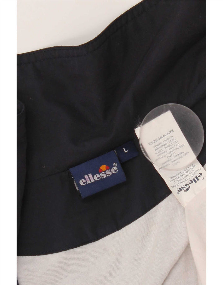 Ellesse Jaqueta masculina de agasalho grande poliéster azul marinho