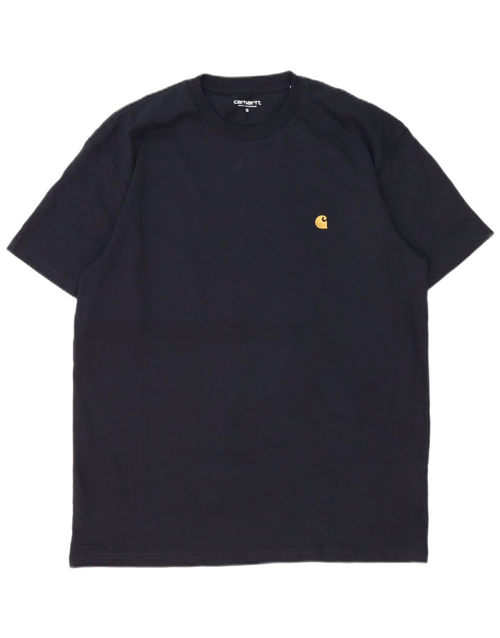 Camiseta masculina Carhartt Top médio algodão azul marinho