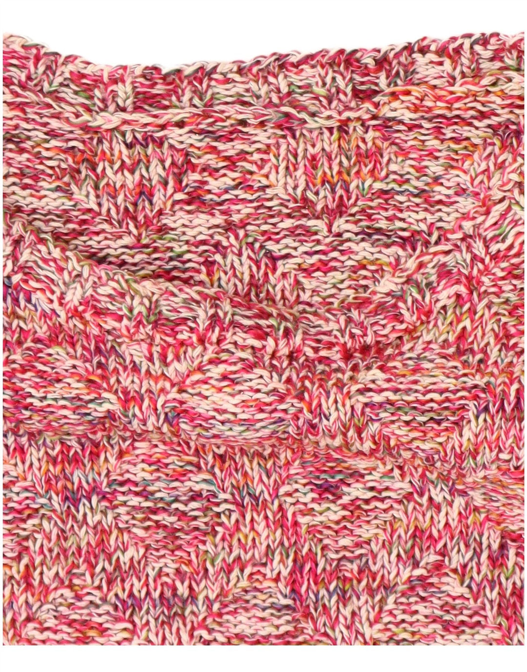 Suéter feminino VINTAGE com gola canoa UK 18 XL rosa manchado