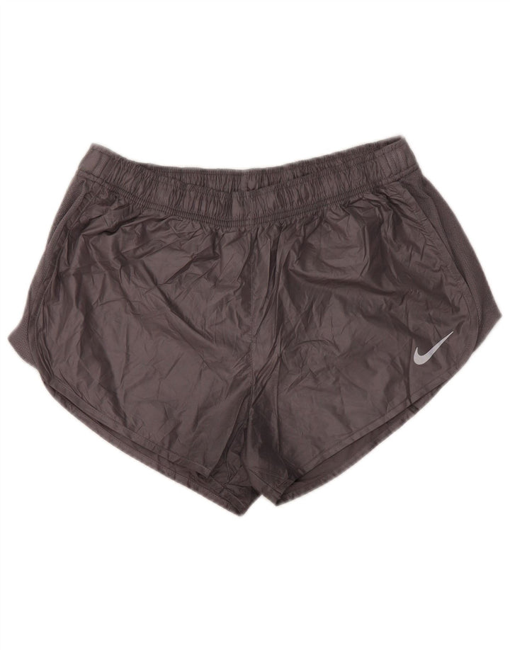 Shorts esportivos femininos NIKE Dri Fit UK 14 cinza grande