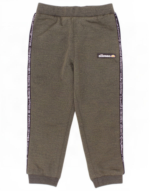 Ellesse Calça de treino estampada para meninos, 18-24 meses, cáqui, colorblock