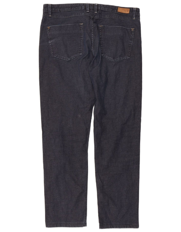 MASSIMO DUTTI Mens Straight Jeans W36 L30 Navy Blue Cotton