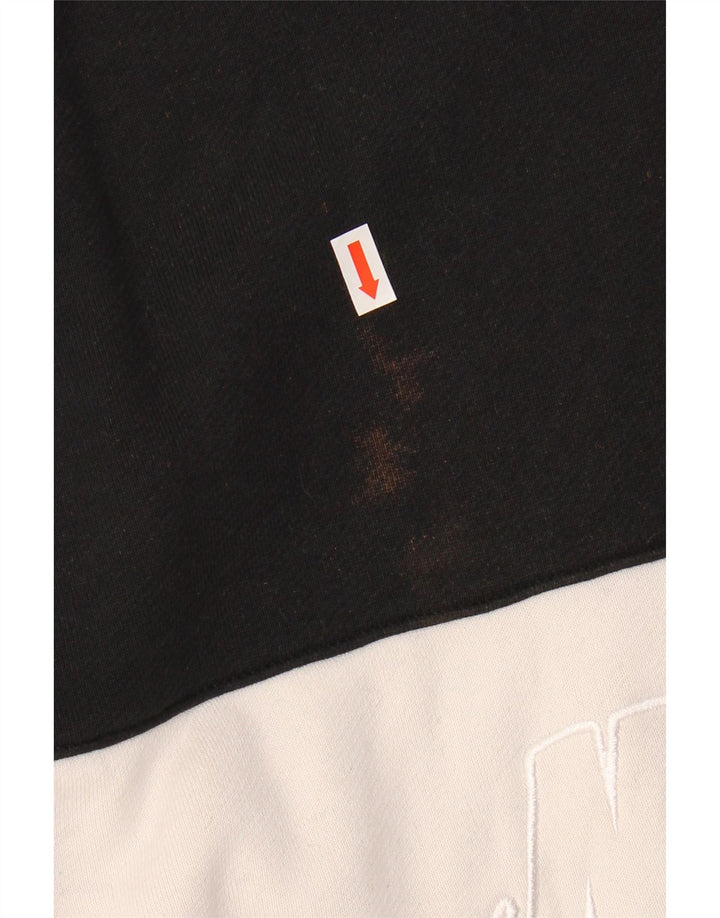 NIKE Mens Graphic Moletom Jumper Grande Preto Colorblock Algodão