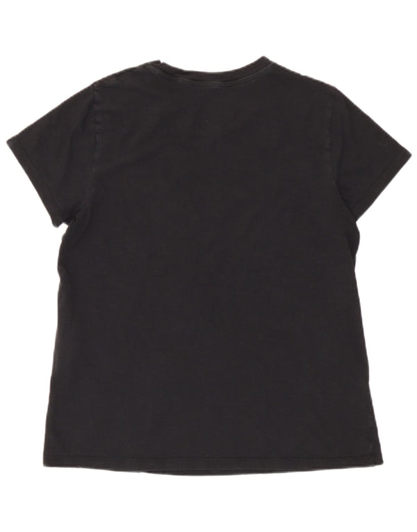 Camiseta feminina Levi's Perfect Crew Top UK 10 pequeno algodão preto