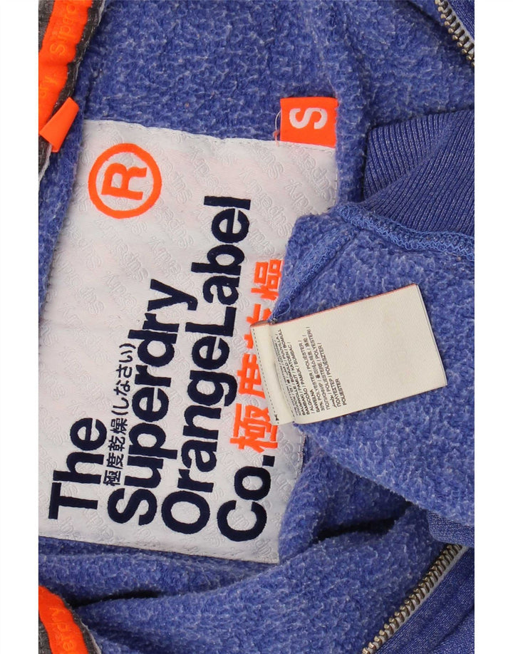 Superdry Mens Treino Top Jacket Pequeno Algodão Azul