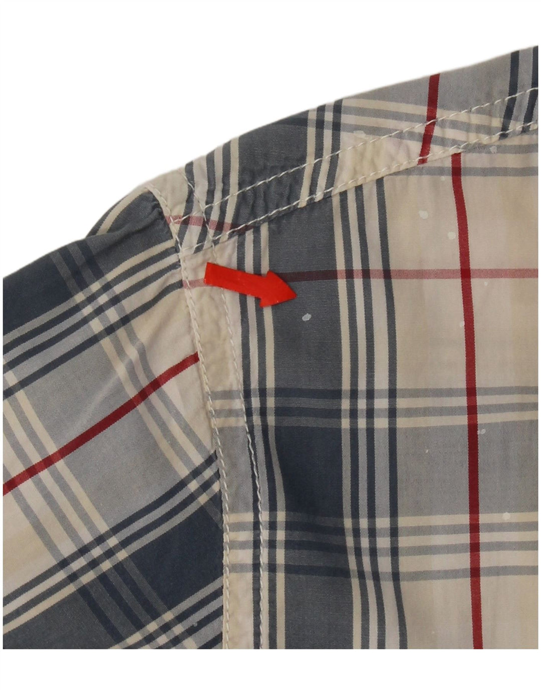 Camisa masculina de manga curta Weird Fish, algodão xadrez azul grande