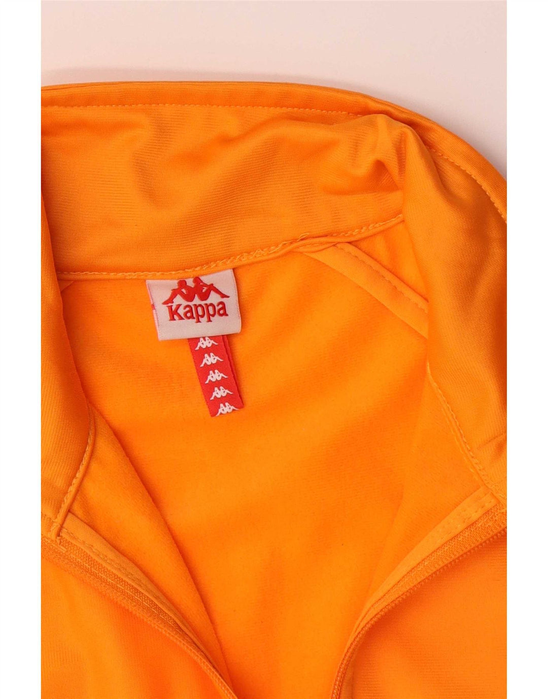 Jaqueta feminina Kappa com estampa gráfica UK 10 pequeno bloco colorido laranja