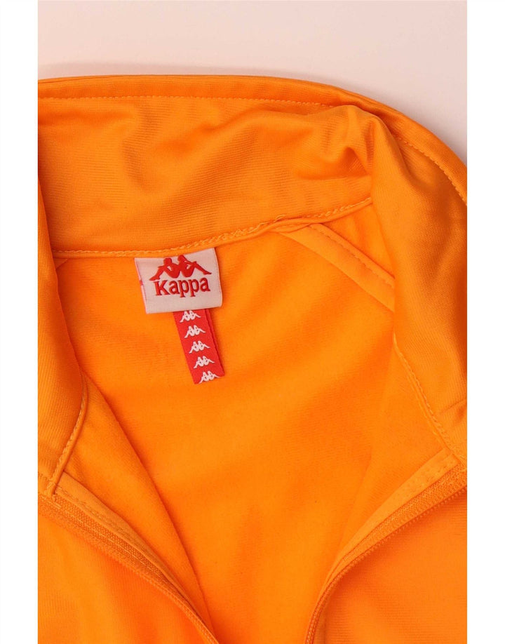 Jaqueta feminina Kappa com estampa gráfica UK 10 pequeno bloco colorido laranja