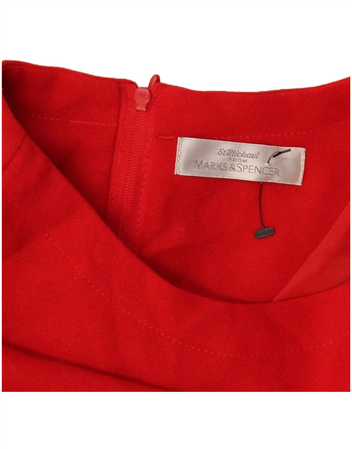 Vestido bainha feminino MARKS & SPENCER Reino Unido 14 grande vermelho