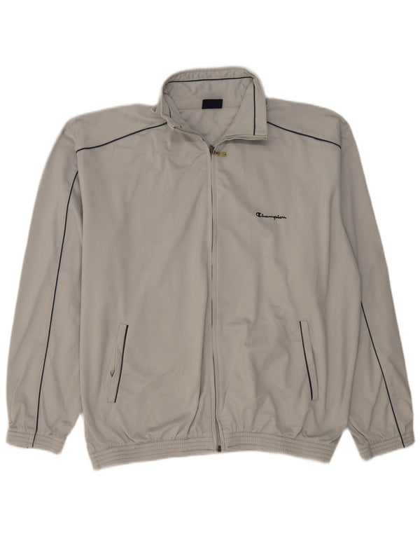 CHAMPION Mens Tracksuit Top Jacket XL Grey Polyester