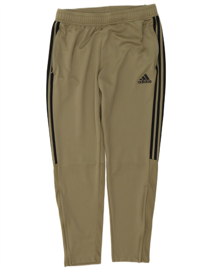Calça de treino masculina ADIDAS Aeroready grande poliéster cáqui