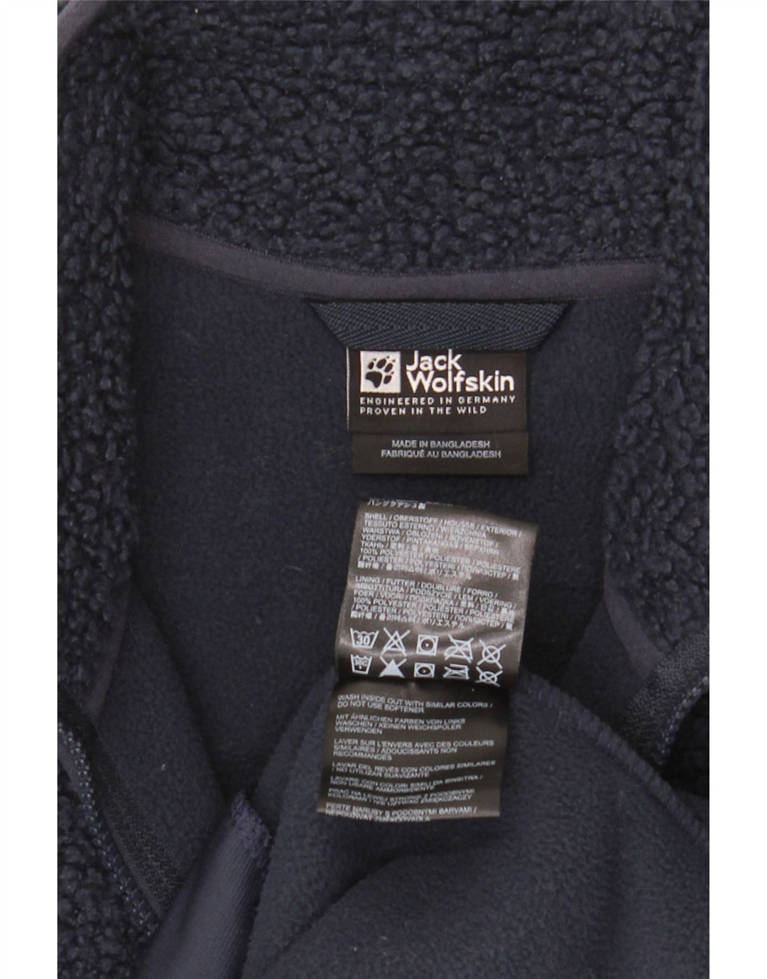 Jaqueta de lã feminina Jack Wolfskin Reino Unido 18 XL azul marinho poliéster