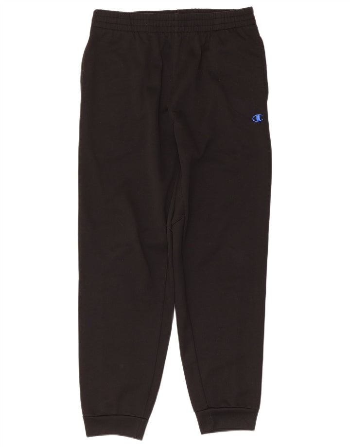Calça de treino masculina Champion Joggers grande poliéster colorblock preto