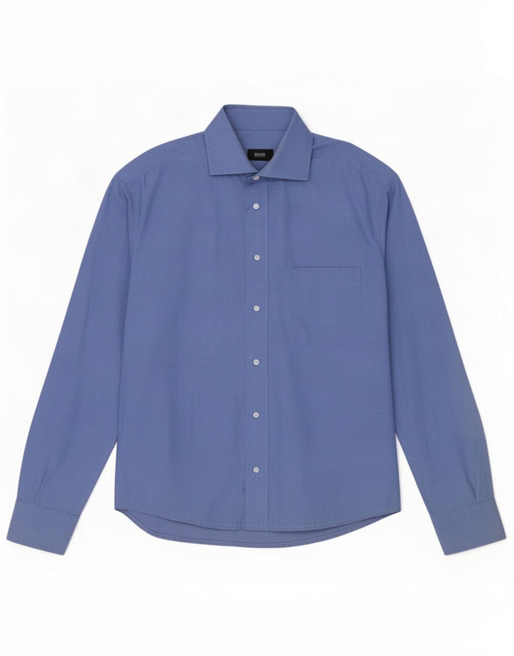 Camisa masculina Hugo Boss tamanho 41 16 grande azul