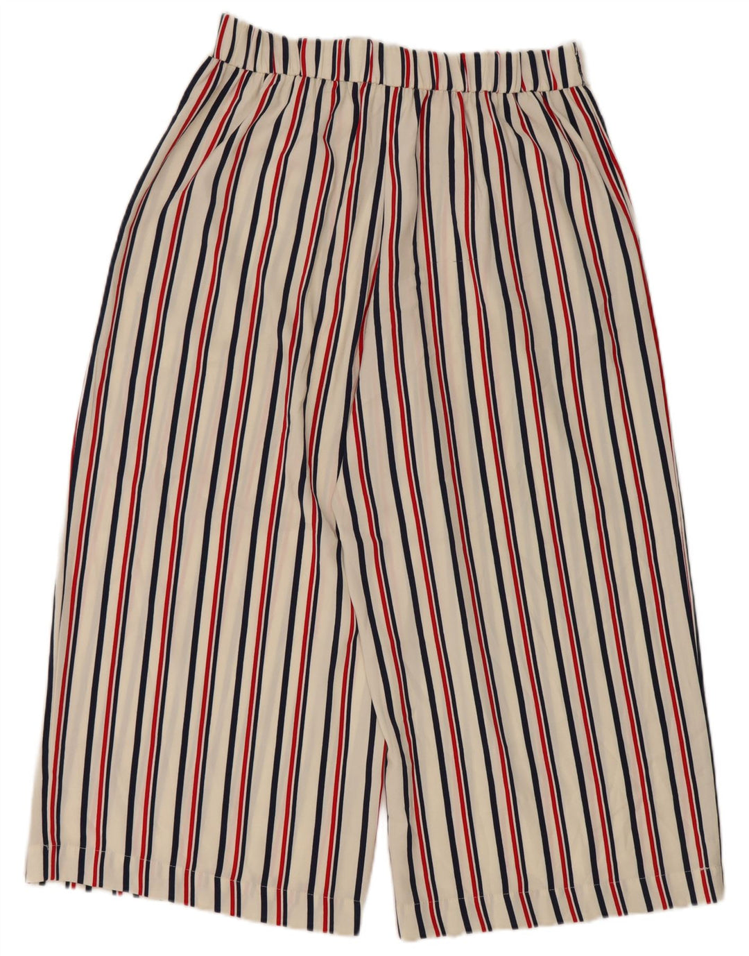 Calça capri feminina Zara grande W34 L22 listrada branca