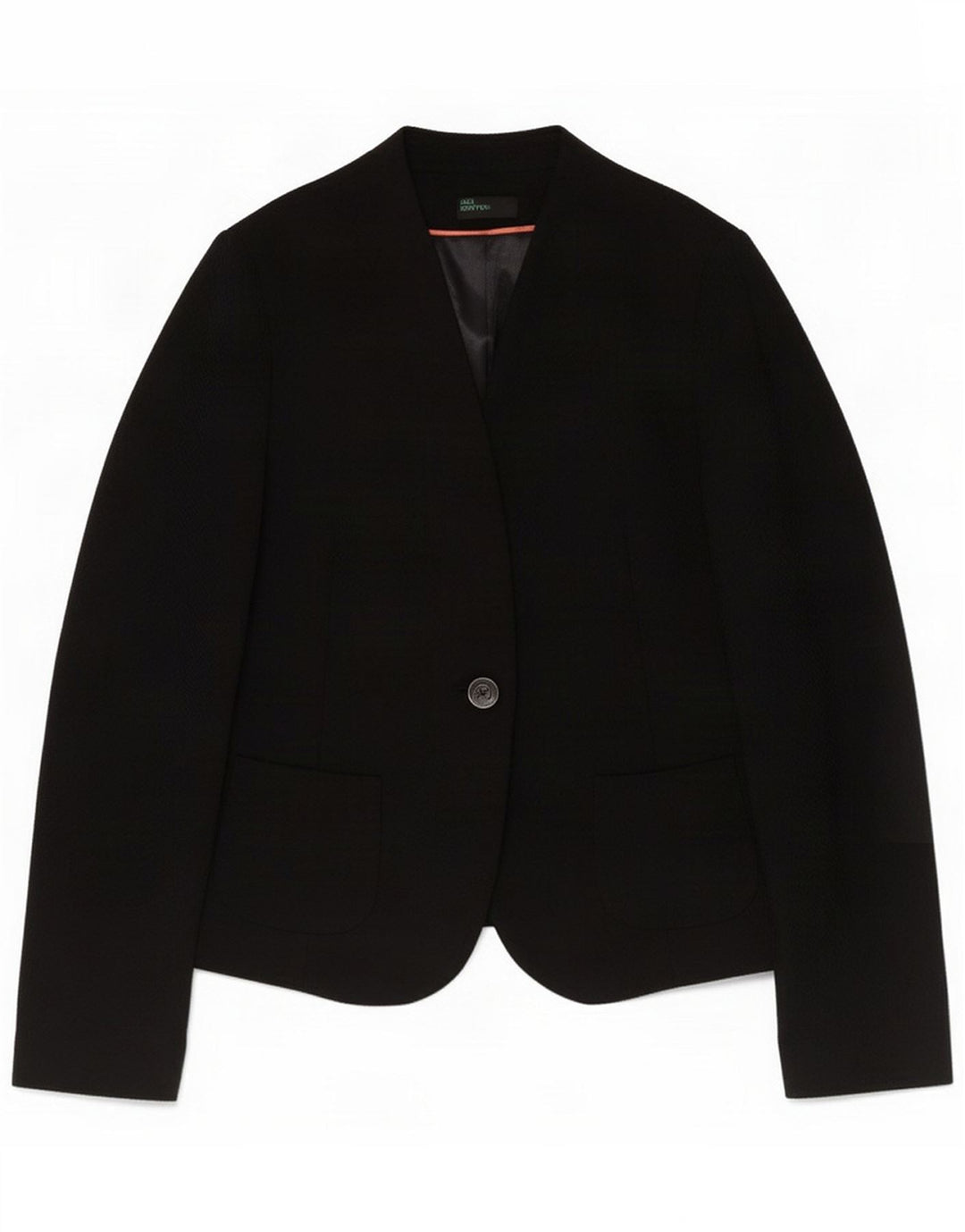 Jaqueta Blazer feminina de 1 botão Benetton IT 42 poliéster preto médio