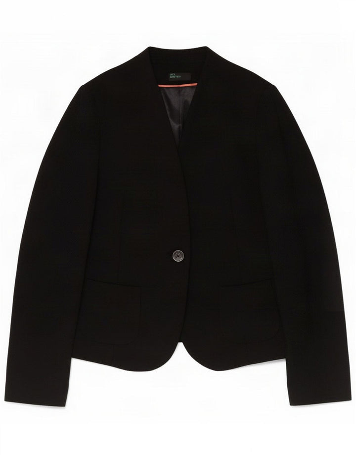 Jaqueta Blazer feminina de 1 botão Benetton IT 42 poliéster preto médio