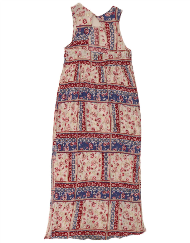 Vestido maxi feminino sem mangas Volcom UK 12 Paisley médio multicolorido