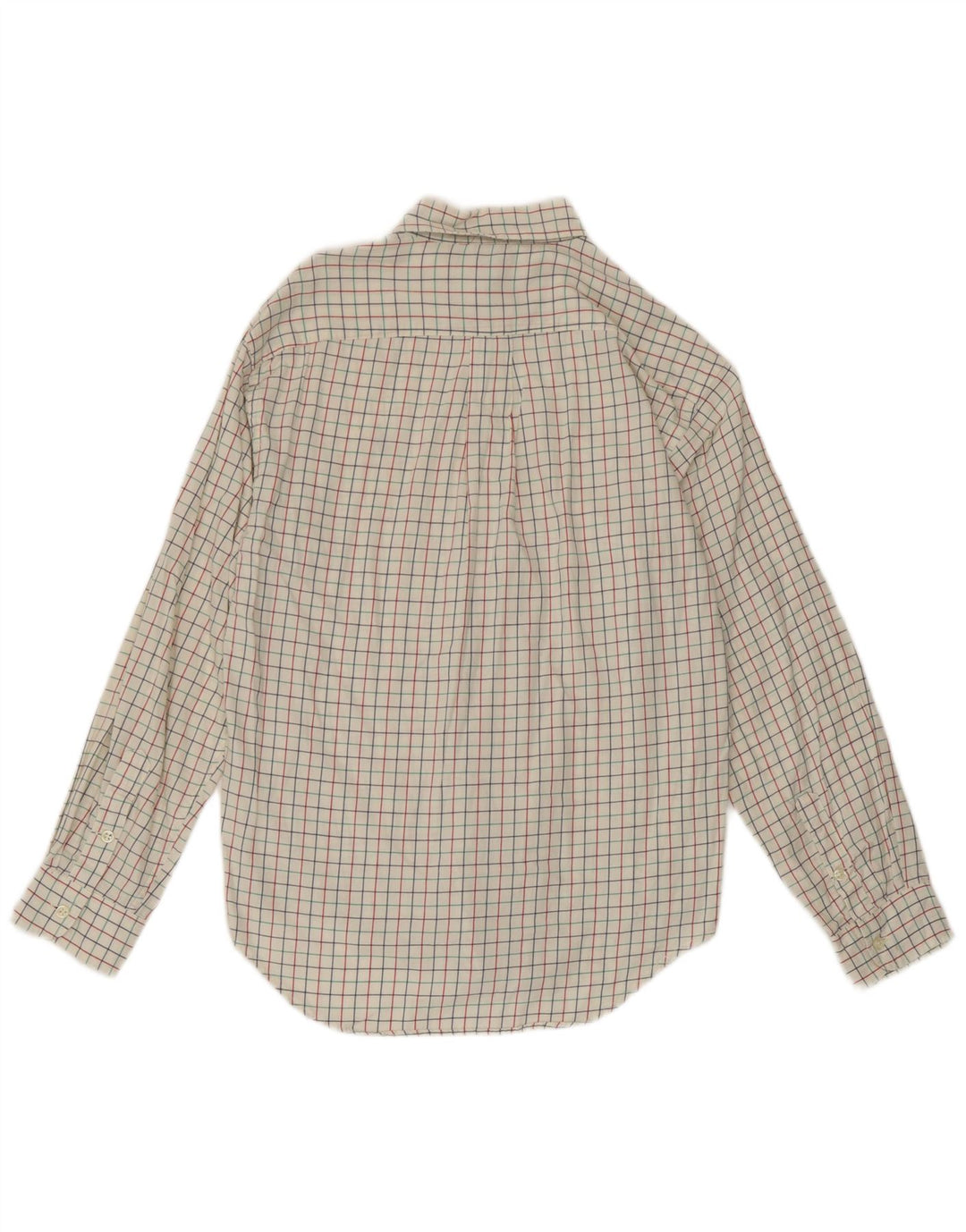 Ralph Lauren Camisa masculina 15-16 anos grande algodão xadrez branco