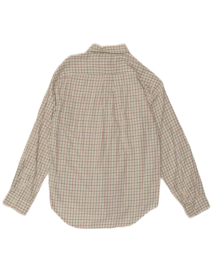 Ralph Lauren Camisa masculina 15-16 anos grande algodão xadrez branco