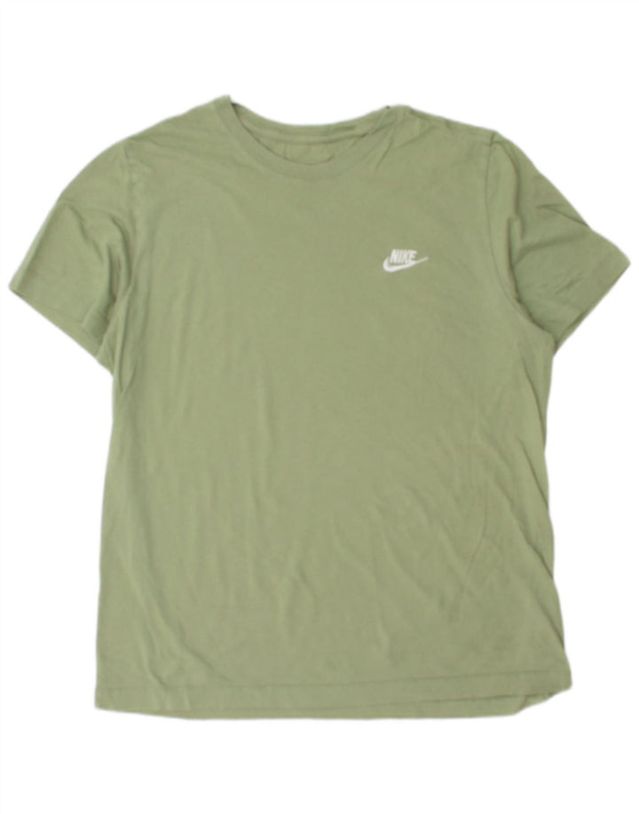 Nike Mens Camiseta Top Grande Algodão Verde
