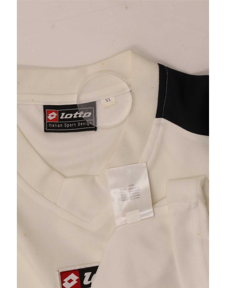 Camiseta masculina gráfica Lotto Top XL branco colorblock poliéster