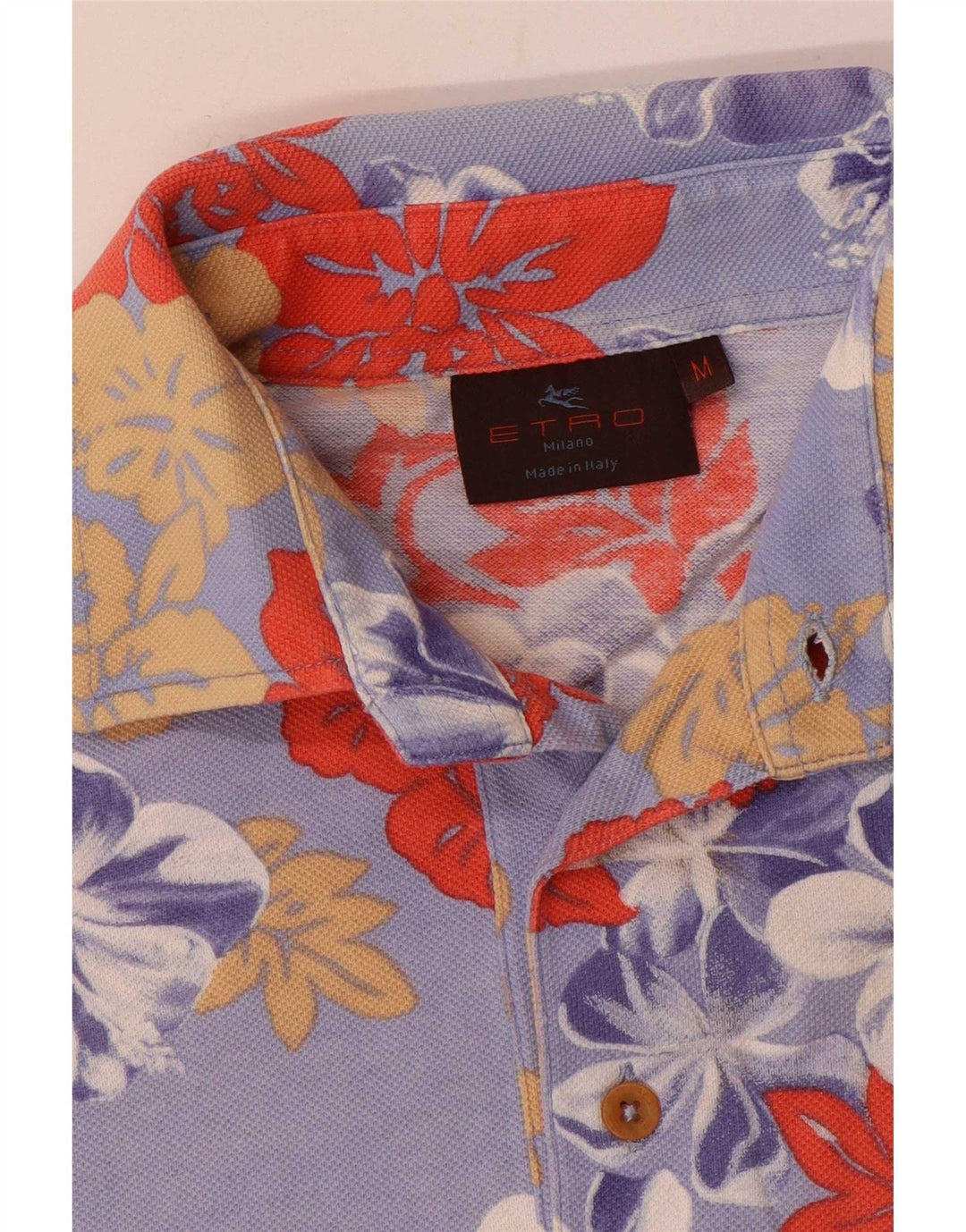 Camisa polo masculina Etro médio roxo floral