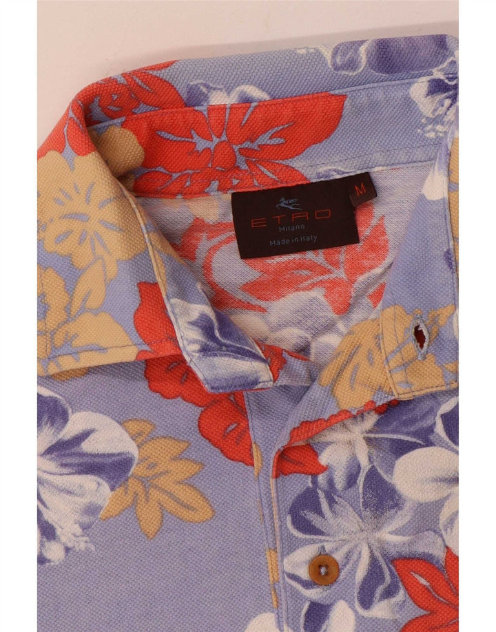 Camisa polo masculina Etro médio roxo floral