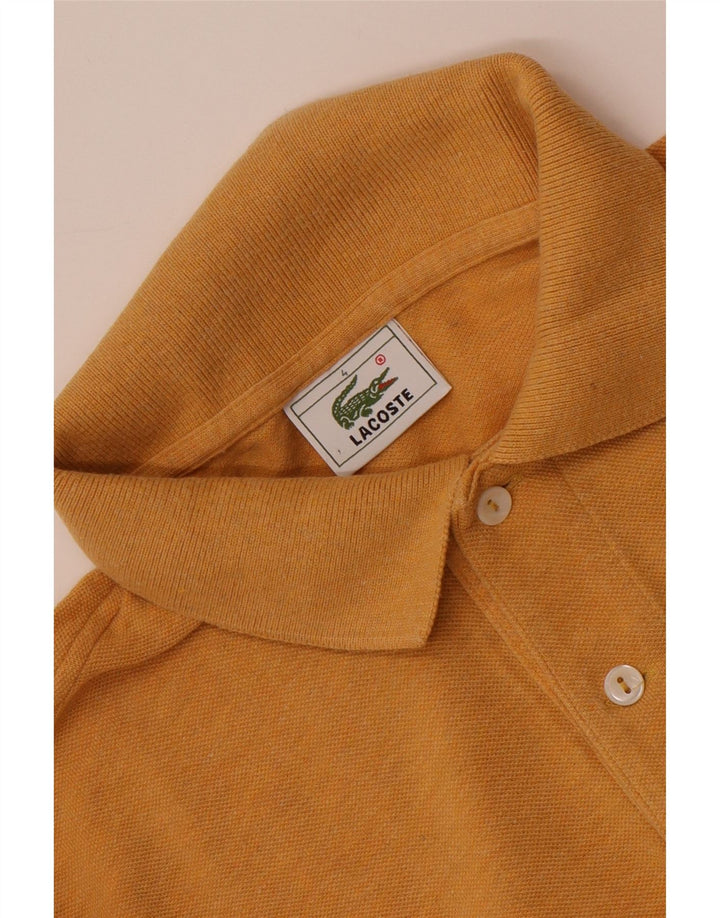 Camisa polo masculina de manga comprida LACOSTE tamanho 4 laranja médio