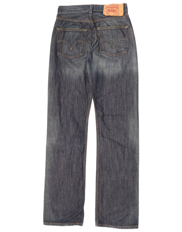 Calça jeans feminina Levi's 501 High Rise Straight W28 L34 azul algodão