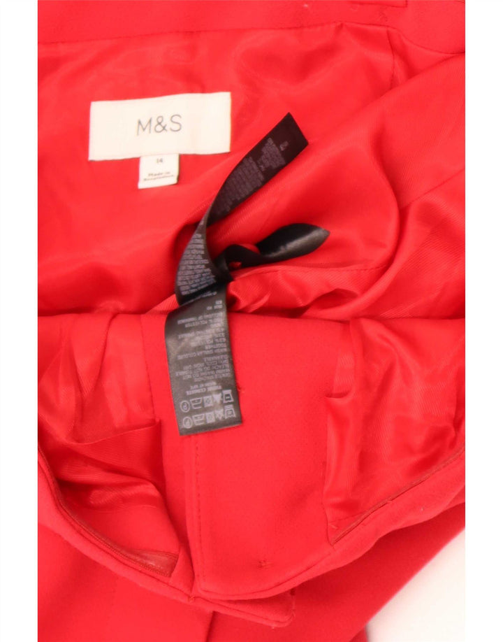 Top espartilho feminino Marks & Spencer Reino Unido 14 poliéster vermelho médio