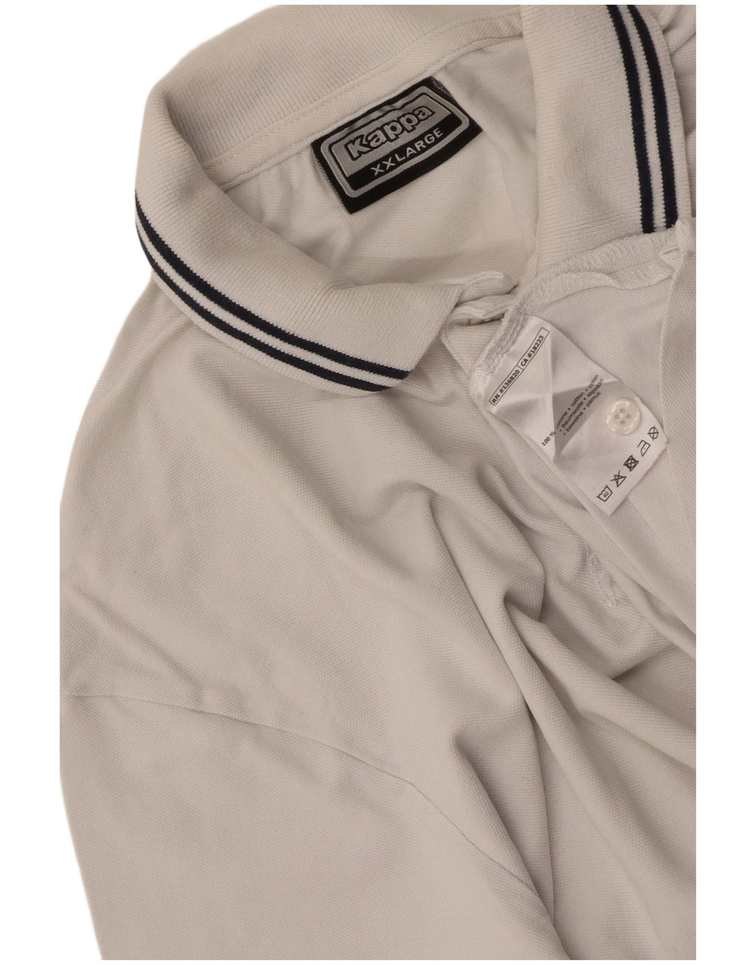 Camisa polo masculina KAPPA 2XL algodão branco