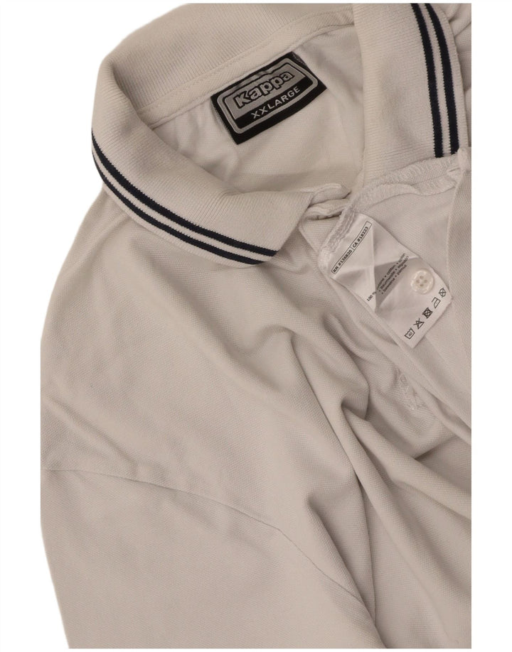 Camisa polo masculina KAPPA 2XL algodão branco