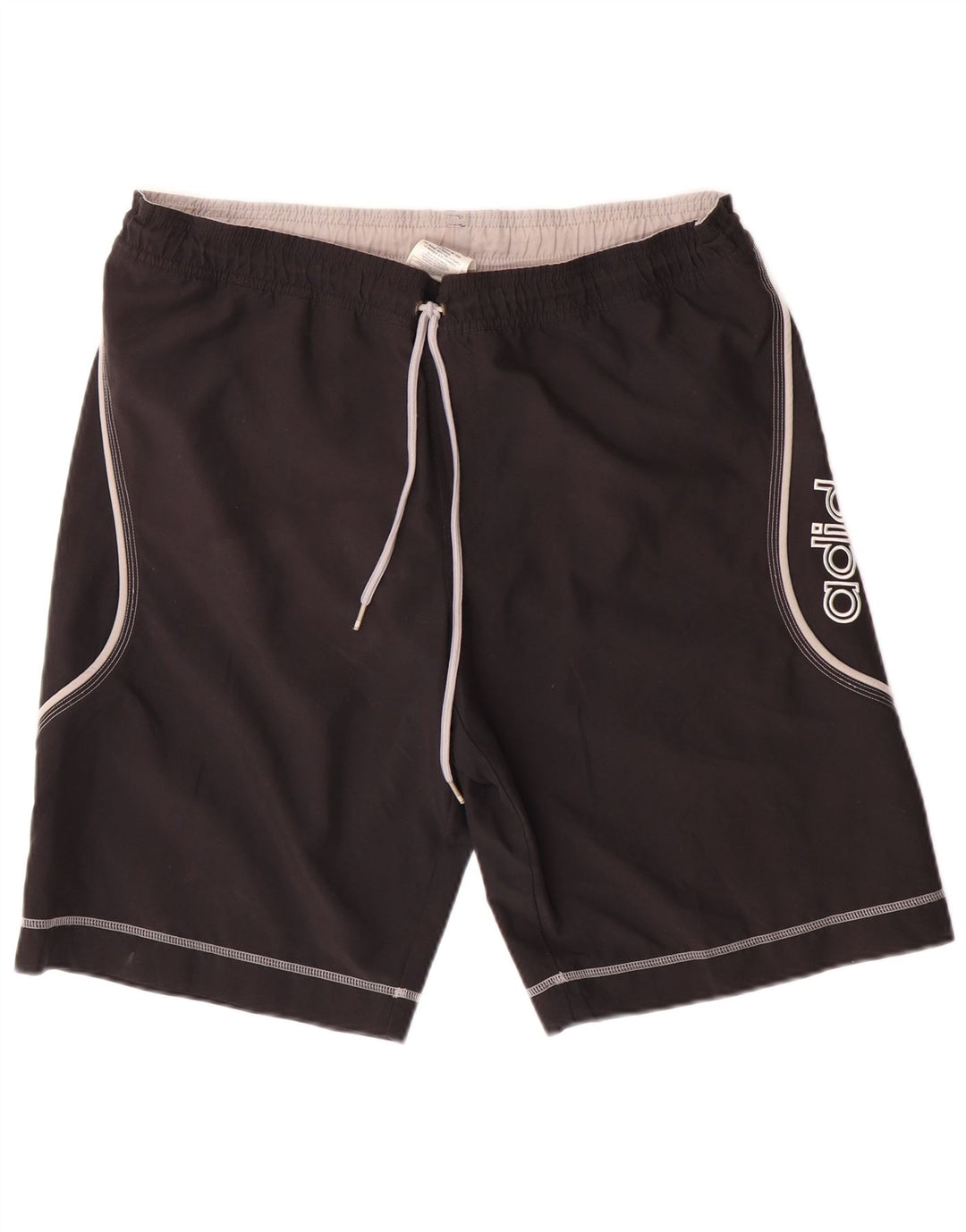 Shorts esportivos gráficos masculinos Adidas médio preto poliéster