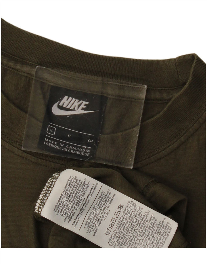 Camiseta masculina NIKE Top pequeno algodão cáqui