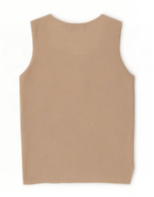 Colete feminino Marks & Spencer Top UK 14 grande viscose bege