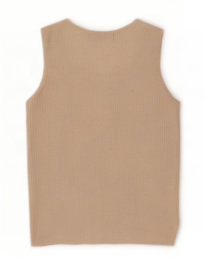 Colete feminino Marks & Spencer Top UK 14 grande viscose bege