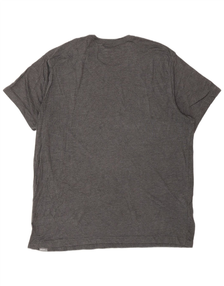 Camiseta gráfica masculina Eddie Bauer Top XL algodão cinza