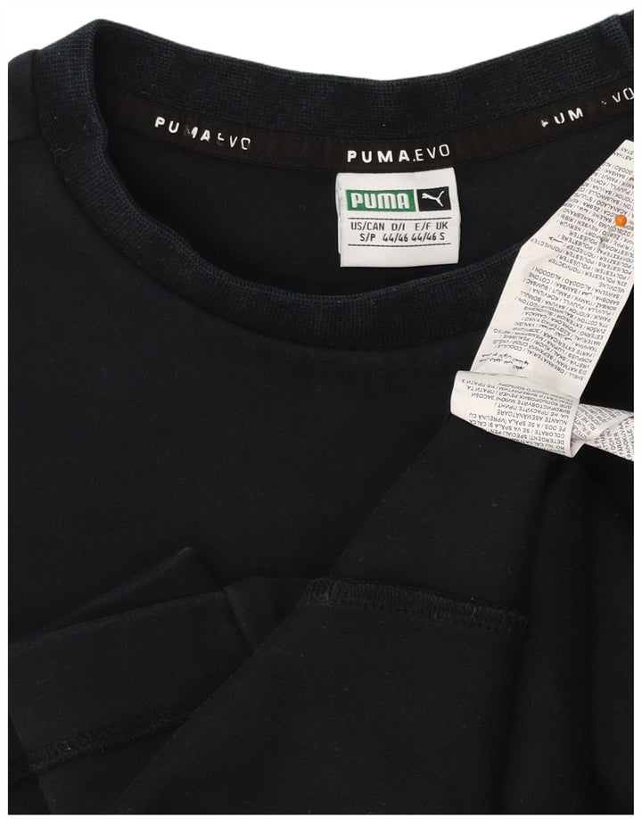 PUMA Mens Moletom Jumper Pequeno Algodão Preto