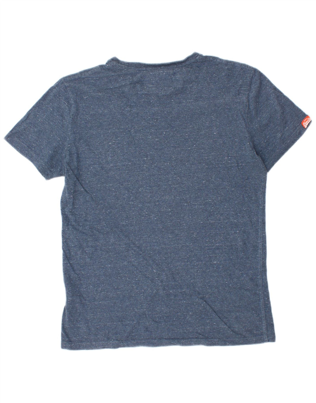 Camiseta masculina SUPERDRY Top médio algodão manchado azul marinho