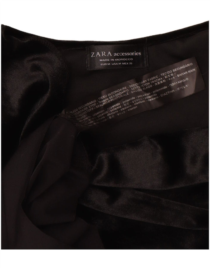 Body feminino de veludo Zara UK 14 médio preto poliamida