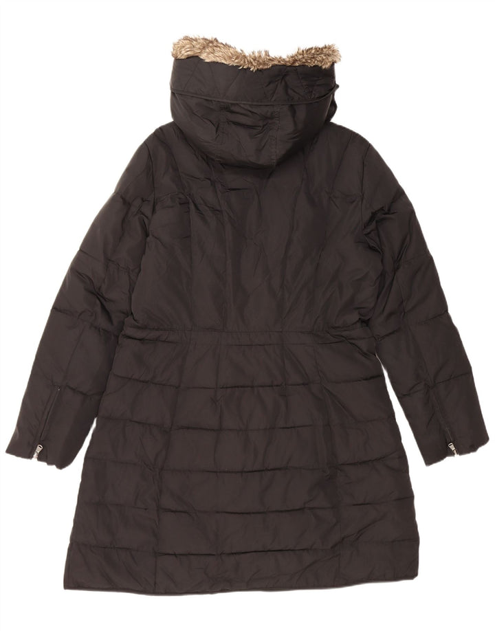 Casaco feminino acolchoado com capuz CONBIPEL UK 16 grande poliéster preto