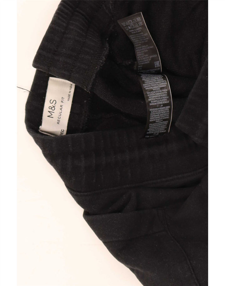 Calça de treino masculina Marks & Spencer Regular Fit Joggers médio preto