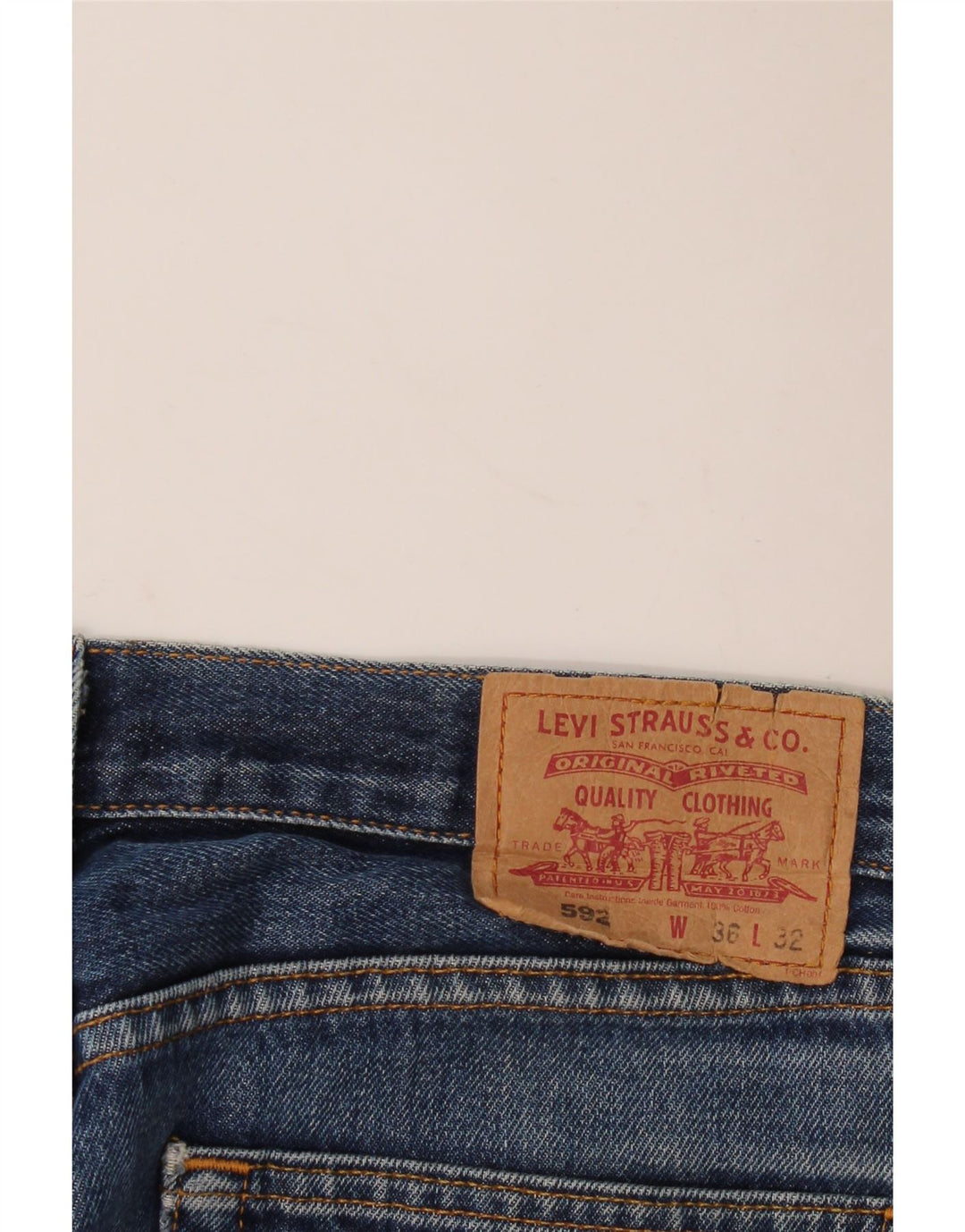 Jeans feminino Levi's 592 Straight W36 L32 Azul